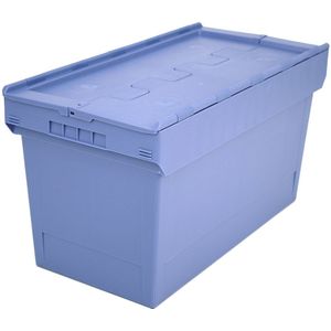 BITO Herbruikbare stapelbak met scharnierend deksel, inhoud 100 l, vanaf 1 st.