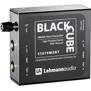 Lehmann Audio Black Cube Statement Phono-versterker MM/MC 103 x 108 x 45 mm, zwart