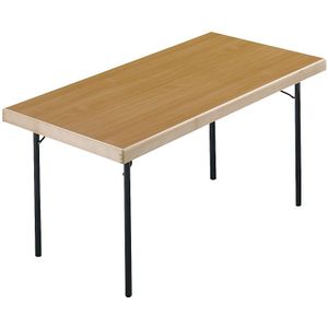 Inklapbare tafel, 4 voetsframe, 1500 x 800 mm, frame antraciet, blad beukenhoutdecor