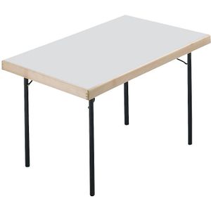 Inklapbare tafel, 4 voetsframe, 1200 x 800 mm, onderstel antraciet, tafelblad lichtgrijs