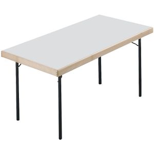 Inklapbare tafel, 4 voetsframe, 1500 x 800 mm, onderstel antraciet, tafelblad lichtgrijs