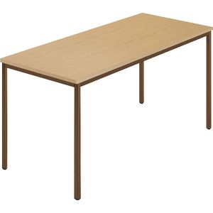 Rechthoekige tafel, vierkante buis met coating, b x d = 1400 x 700 mm