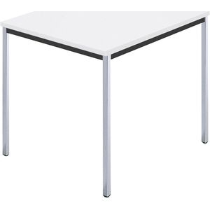 Rechthoekige tafel, met vierkante, verchroomde tafelpoten, b x d = 800 x 800 mm