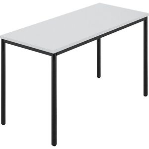 Rechthoekige tafel, ronde buis met coating, b x d = 1200 x 600 mm