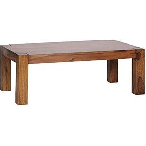 WOHNLING salontafel massief hout Sheesham 110cm breed salontafel ontwerp donkerbruin landelijke stijl tafel