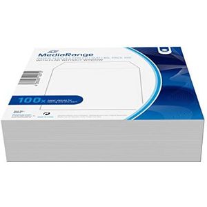 MediaRange BOX66 beschermhoes voor optische schijf, wit, papier, 120 mm