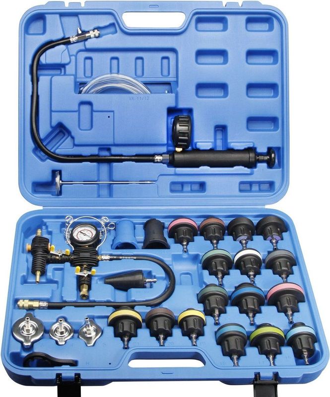 Koelsysteemtester / Druktester - 28-delige set - Incl. Koffer