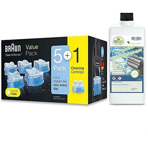 Originele bruine cartridges plus JaTop navulvloeistof 1 l (6 cartridges zonder doos)