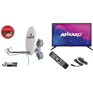 Easyfind Maxview / Ankaro Remora Pro TV Camping Set 24 Sat systeem inclusief 24 inch LED TV