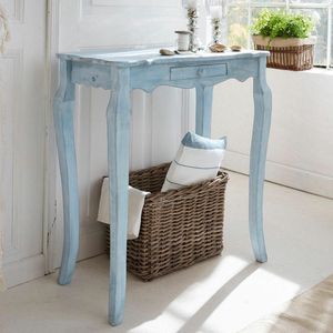 LOBERON Sidetable Barbey - Antiekblauw - Dennenhout - Handafgewerkt