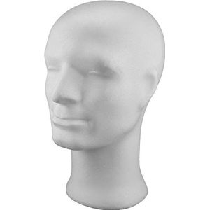 MCE-Commerce Styropor A33M8693 herenhoofd, hoogte 300 mm, wit, 300 x 210 x 170 mm
