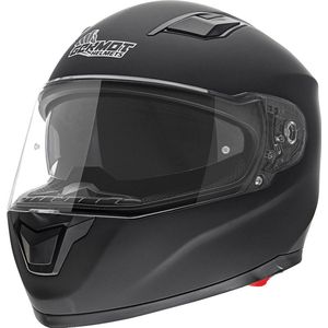 Germot Motorrad Helm GM 330 Integralhelm mit integriertem Sonnenvisier matt Black-S