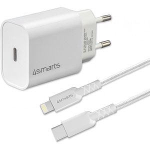4smarts VoltPlug 20W USB-C Adapter - Lightning Kabel 1.5m - Wit