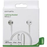 4smarts Melody 2 MFi Apple Oortjes - Lightning Aansluiting - Wit