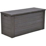 dynamic24 Auflagenbox, Holz Optik Auflagenbox, Truhe für Kissen