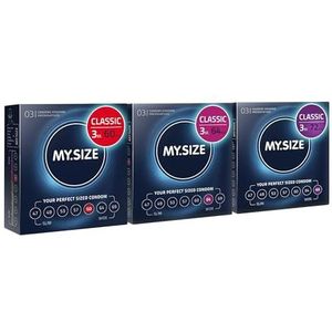 MY.SIZE Condoomset maten 5, 6, 7-60, 64, 69 mm, 3 x 3 stuks - de juiste maat voor iedereen