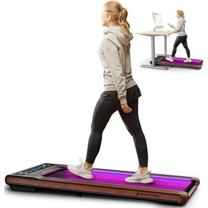 Sportstech sWalk walking Pad loopband & bureau met LED - 1-6 km/u snelheid met interactieve LCD display