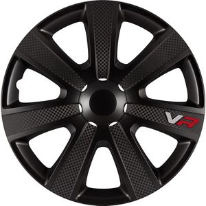 Autostyle PP 5155B VR Wieldoppen, Set van 4, 15 inch, Zwart