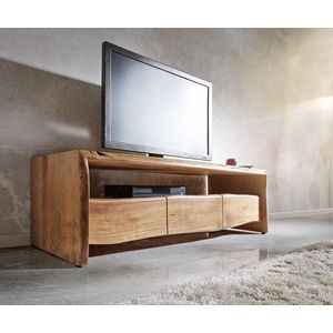 TV-meubel Live-Edge acacia natuur 145 cm opbergvak