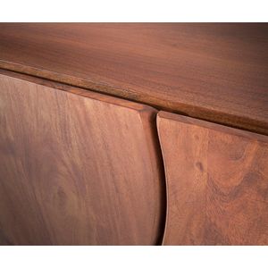TV-meubel Live-edge acacia bruin 220 cm 6 deuren massief houten boomrand lowboard