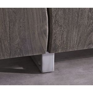 Ladekast Live-Edge Acacia Platinum 220 cm 6 deuren massief houten dressoir