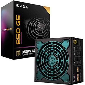 EVGA SuperNOVA 850 G5, 80 Plus Gold 850W, volledig modulair, eco-modus met FDB-ventilator, bevat Power ON self-tester, compact 150 mm formaat, voeding 220-G5-0850-X2