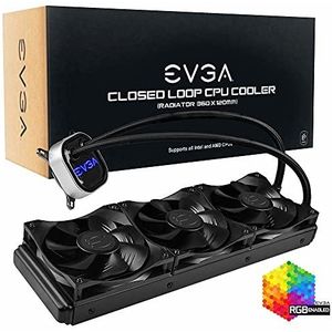 EVGA CLC 360 mm All-In-One RGB LED CPU Liquid Cooler, 3 x FX12 120 mm PWM Fans, Intel, AMD, 400-HY-CL36-V1