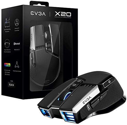 EVGA X20 Muis Ambidextrous RF Wireless + Bluetooth + USB Type-A Optisch 16000 DPI