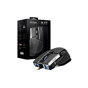 EVGA X17 Gaming Mouse, Wired, Black, Customizable, 16,000 DPI, 5 Profiles, 10 Buttons, Ergonomic 903-W1-17BK-K3