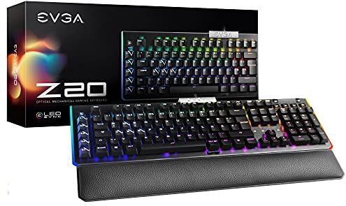 EVGA Z20 RGB optisch mechanisch gaming toetsenbord, RGB backlit LED, optische mechanische schakelaars (lineair) 811-W1-20DE-K2 zwart