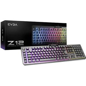 EVGA - Z12 RGB - Gaming Toetsenbord - Lichtgrijs - Waterdicht - 5 Programmeerbare Macrotoetsen