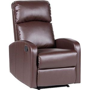 SVITA LEX relaxfauteuil TV fauteuil beensteun relaxfunctie relaxfauteuil bruin - bruin Synthetisch materiaal 90329