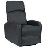 SVITA LEX Relaxstoel, televisiestoel, ruststoel met verstelbare beensteun en ligfunctie, donkergrijs