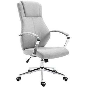 SVITA MELLOW bureaustoel polyester draaistoel armleuningen hoogteverstelling lichtgrijs - grijs 90466