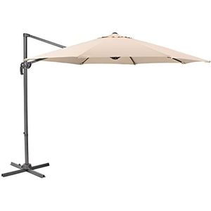 SVITA Verkeerslicht parasol 3m parasol aluminium draaibare parasol tuinterras licht taupe - beige Polyester 90541