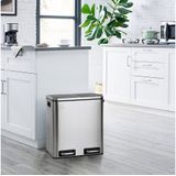 Inbouwprullenbak - Hoogwaardig - RVS - Dubbel