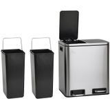 Inbouwprullenbak - Hoogwaardig - RVS - Dubbel