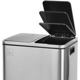 Inbouwprullenbak - Hoogwaardig - RVS - Dubbel