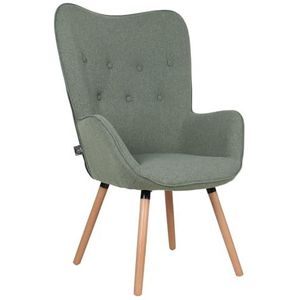 SVITA CLEO relaxfauteuil TV fauteuil fauteuil leesstoel grijs-groen - groen Textiel 91047