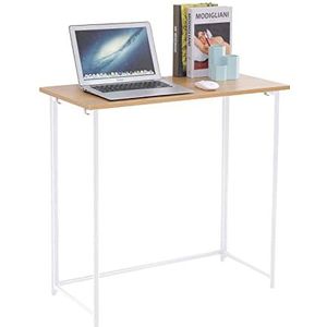 SVITA Bureau Inklapbaar smal Ruimtebesparend Multifunctionele computertafel 80x40x76cm eiken