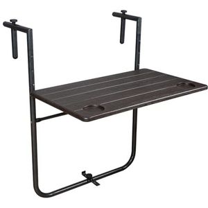 SVITA Balkontafel opvouwbaar hangtafel ruimtebesparend hangend buiten bruin - bruin Metaal 91456
