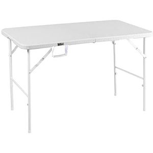 HATTORO Buffettafel, campingtafel, klaptafel, tuintafel, koffer, 120 cm, wit