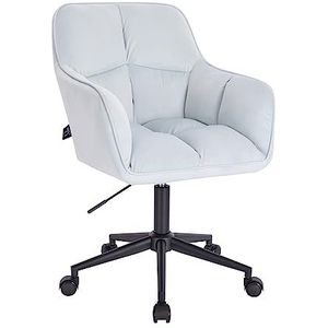 SVITA Jerry bureaustoel met armleggers in hoogte verstelbare bureaustoel met wielen fluweel lichtblauw - blauw Polyester 91547