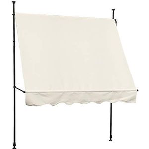 SVITA Klemluifel 200x120cm 280g/m² Balkonluifel Zonwerende luifel Beige - beige Polyester 92241