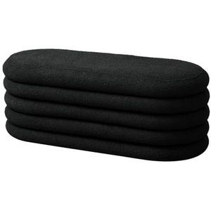 SVITA BLOSSOM XL Kruk met opbergruimte Kruk voetenbank Boucle hoes Zwart - zwart Polyester 92314