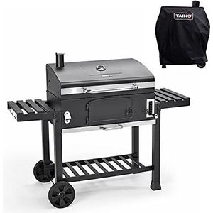 TAINO Hero XXL set afdekhoes BBQ rookoven grillwagen houtskoolgrill staande grill rookoven