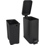 Vuilnisbak - Zwart - Kunststof - 30 Liter