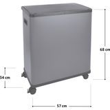 SVITA - SR2X30 - Sensor Afvalbak - Zwart - 2 Compartimenten 60 Liter incl. Binnenemmer