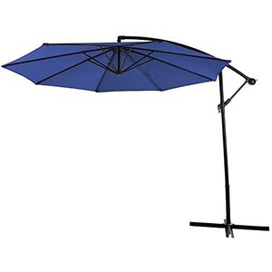 SVITA parasol 3m UV-bescherming zweefparasol marktparaplu 160g/m² blauw - blauw Polyester 98522