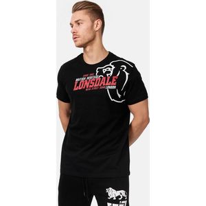 Lonsdale - Walkley - T-shirt - Zwart - Normale Passform